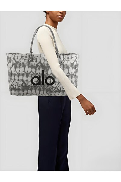 Alo Yoga Single-shoulder Canvas Bag for Men and Women, Large-capacity - Gray