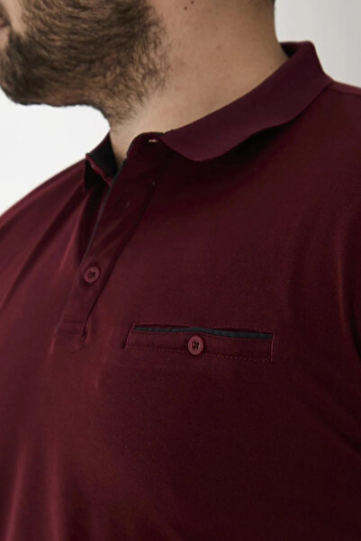 Maccali Men's 5 Pack Large Size Long Basic Polo Neck T-Shirt