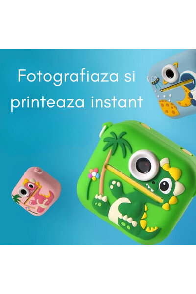 SMARTIC Instant printing copy machine, Full HD 1080p, 12MP, 2.4", SD 32GB+3 rolls, selfie+3 games+MP3