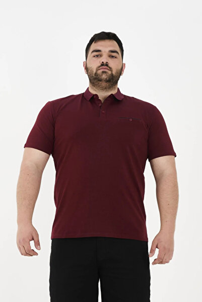 Maccali Ανδρικό μπλουζάκι 3 τεμαχίων Basic Plus Size με μακρύ γιακά πόλο