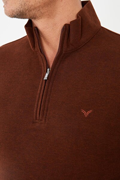 Maccali Мъжка блуза с поло яка, полуцип и дълги ръкави.