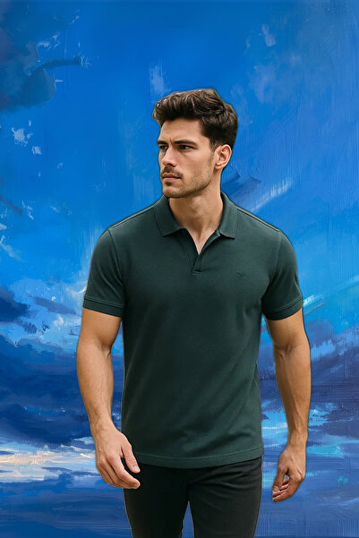 Maccali Ανδρικό κοντομάνικο βαμβακερό μπλουζάκι με γιακά πόλο βασικό