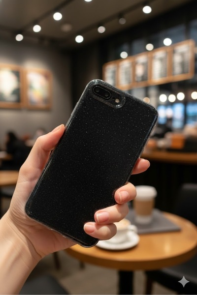 emybox iPhone 7 Plus / 8 Plus Compatible Transparent Glitter Soft Silicone Ph...