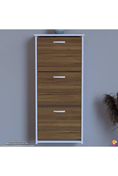 Modilayn WEST Asma Antre 52 x116x 26 cm’ lik 3 Düşer Kapak 6 Göz Bölmeli Ayakkabılık