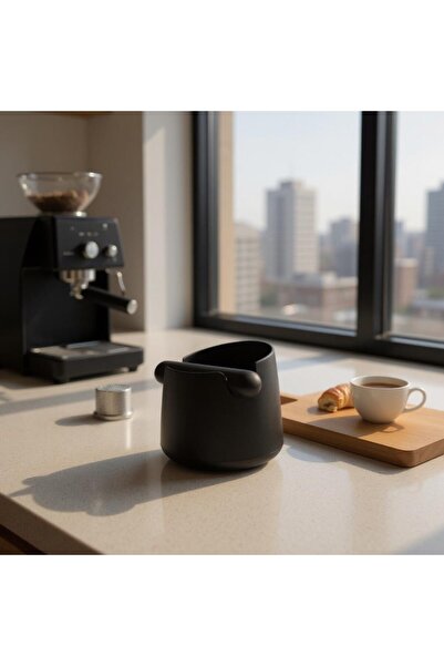 PİNHAN Espresso Posa Kutusu , Darbe Emici Espresso Knock Box, Çıkarılabilir Vuruş Çubuğu ve Kaymaz Tabanlı