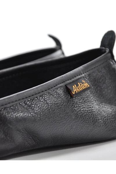 Akdam 100% Leather Hajj Umrah Tawaf Shoes and Home Shoes Black