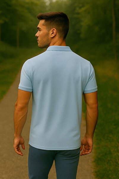 Maccali Ανδρικό κοντομάνικο βαμβακερό μπλουζάκι με γιακά πόλο Basic