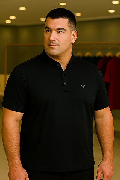 Maccali Ανδρικό μπλουζάκι με γιακά πόλο Basic Plus Size