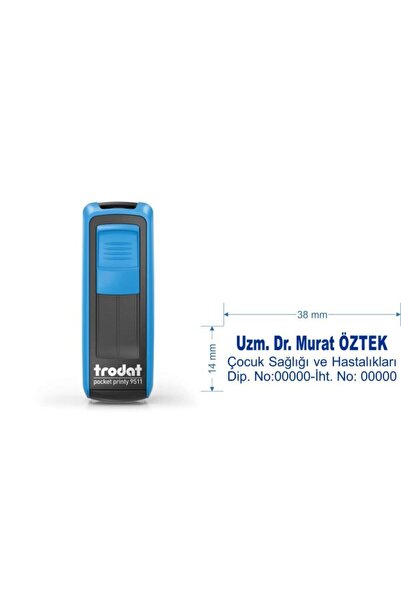 Trodat 9511 Kalem İsim, Makam Ve Ünvan Kaşesi Yazısı Dahil