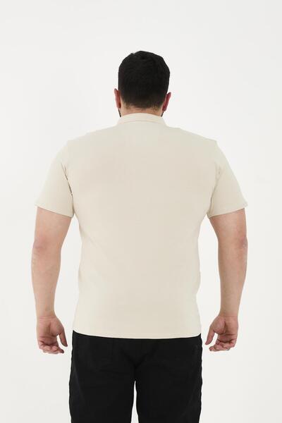 Maccali Ανδρικό Elite Comfort κοντομάνικο Basic καλοκαιρινό μπλουζάκι με γιακά πόλο κρέμα