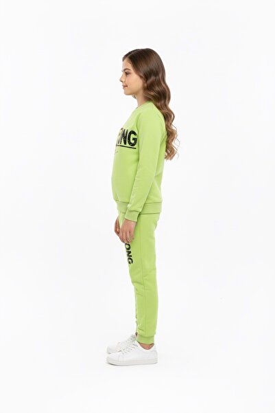 Mnk Baby&Kids Strong Motif Kız Çocuk Eşofman MNK0625 YEŞİL