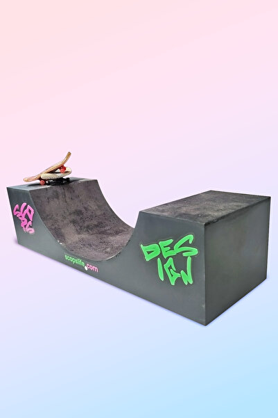 SCOPS Parmak Kaykay Rampası - Doğal Ahşap (2 adet Parmak Kaykay Hediyeli)