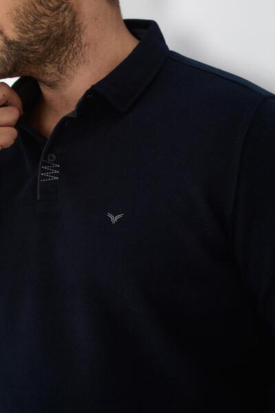 Maccali Ανδρικό μπλουζάκι με γιακά πόλο μεγάλου μεγέθους Basic μεγάλου μεγέθους