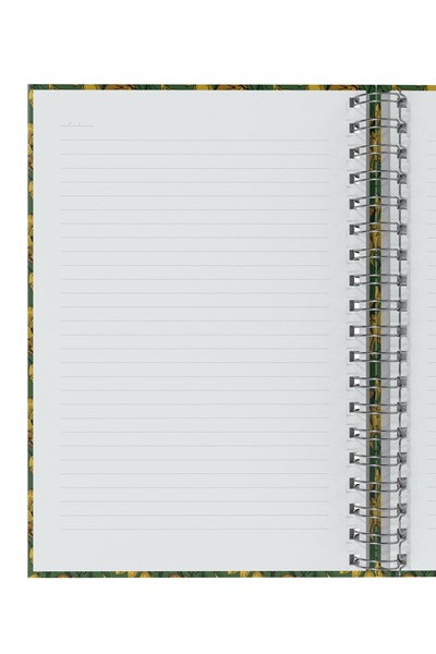 My Mia Art Magnolia-Mini Hard Cover Spiral Notebook, 12X17 cm