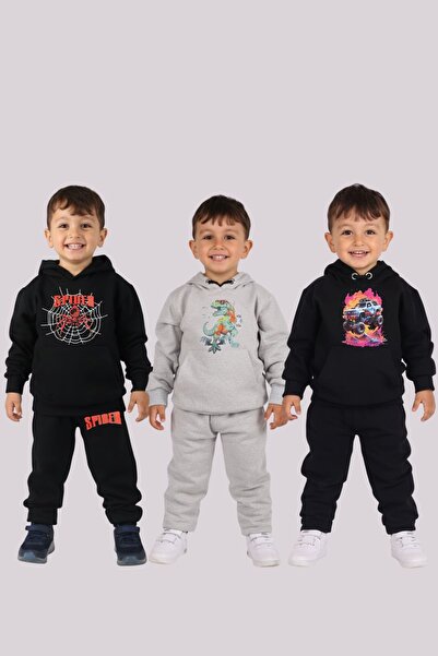 cm buseyiz 3dílná chlapecká tepláková souprava s potiskem, kapsou klokaního t...