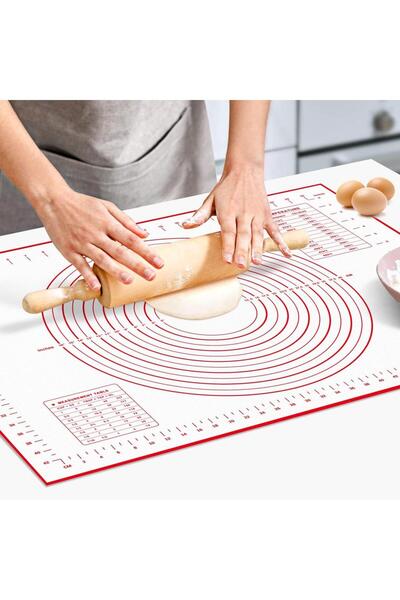 VALA ® Covoraș de copt din silicon alimentar Advantage, 50x70 cm, alb/roșu