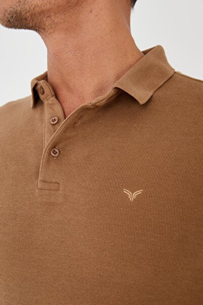 Maccali Men's Elite Comfort Basic Winter Safran Polo Neck T-Shirt