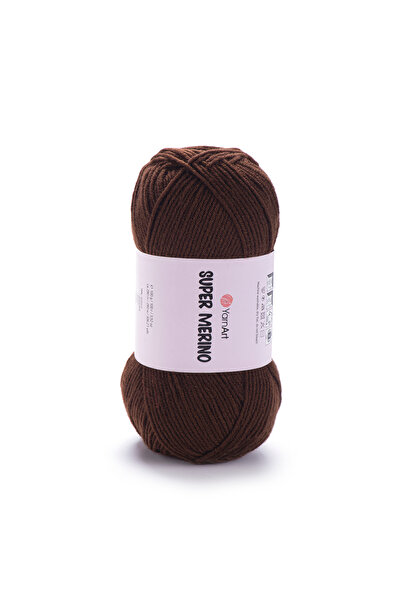 Yarnart Super Merino - Πλεκτό σχοινί χειροποίητο κόκκινο καφέ-1182