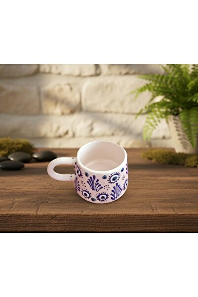 Artiser طقم أكواب سيراميك مزخرف بعين الشر، طقم أكواب سيراميك مزخرف بعين الشر،...