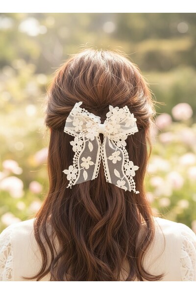 Toka Delisi Sınırlı Sayıda Pembe Beyaz Kadin Otomatik Fiyonk Toka El Yapımı K...