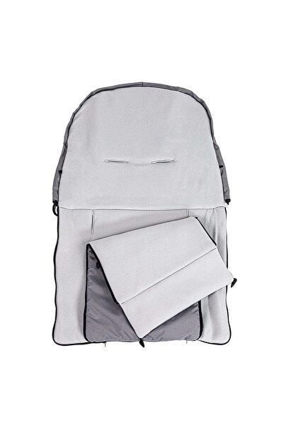 NATIVO Sac de dormit polar impermeabil de iarnă 95 x 40 cm gri