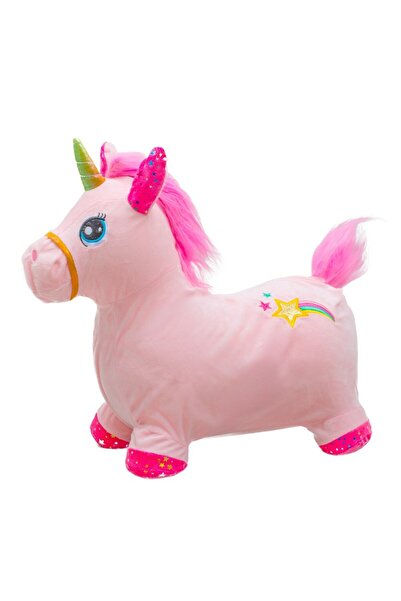 Babymix Надуваема плюшена играчка еднорог Baby Mix със звуци, подвижен калъф ...