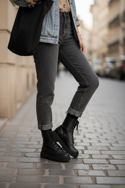 NOVELLAM SHOES Kadın Olivet Garantili Su Geçirmez Dikişli Kaymaz Termo Taban Postal Bot