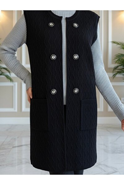 TEK Tektri̇ko Crew Neck Agraph Vest / Black