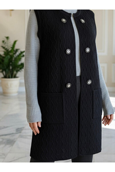 TEK Tektri̇ko Crew Neck Agraph Vest / Black