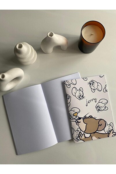 İnci Rüyası Hediyelik Tom & Jerry 2-Pack Stapled Notebook - Unlined, A5, Notepad, 30 Pages Gift for Lover, Friend, Bff