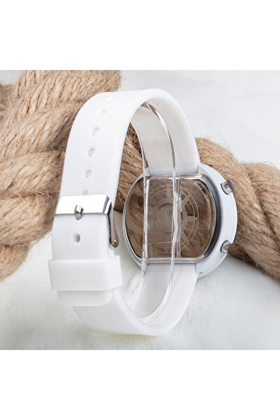 Spectrum Beyaz Silikon Kordonlu Led Dijital Yetişkin Kız Kol Saati ST-303702