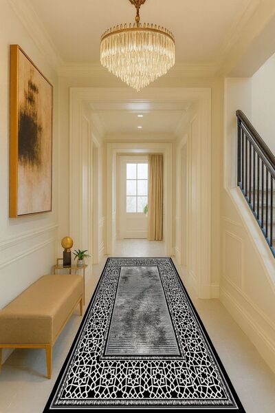 Flair dijital baskılı yıkanabilir Kaymaz Tabanlı Halı Dekoratif Yıkanabilir halı