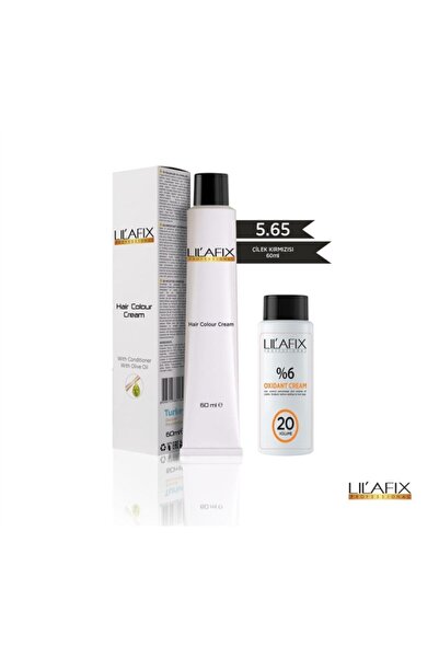 Lilafix Tüp Boya 60 ml- 20V Oksidan 5.65 Çilek Kırmızısı