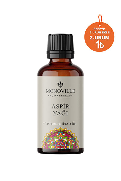 Monoville Aspir Yağı 30 ml Soğuk Sıkım %100 Saf ve Doğal (Safflower Oil)
