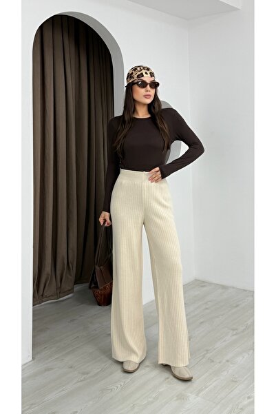 Leo Ferre Kadın Rahat Kalıp Triko pantolon 25701