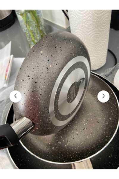 Mehtap Set of 3 Quartz Granite Pans 18-22-26 cm