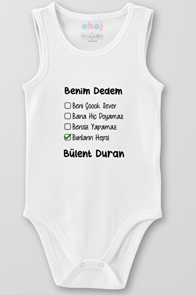 Ahoj 100% Organic Cotton My Grandfather Loves Me Very Much Baby Bodysuit Slee...