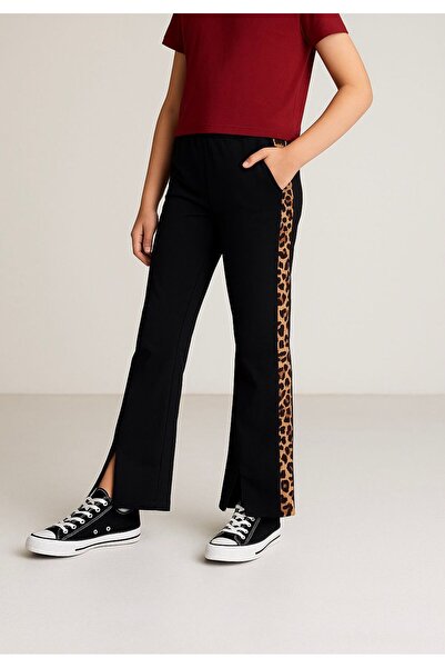 Babexi Leopar Yırtmaçlı Pantolon