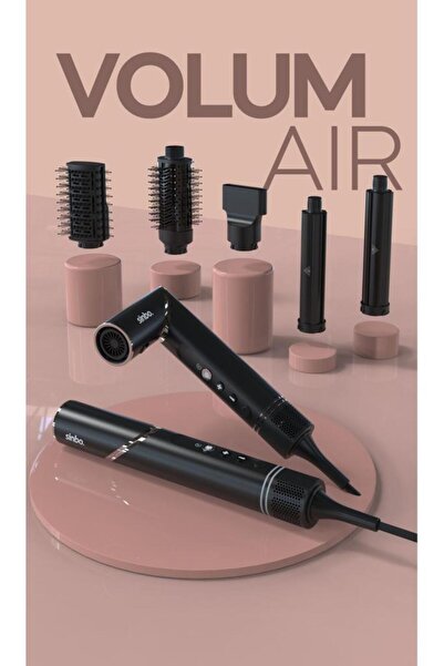 Sinbo Pro Airwrap Foldable Multistyler Air Blowing 5 in 1 Hair Styler Bldc Shd-1720 Black