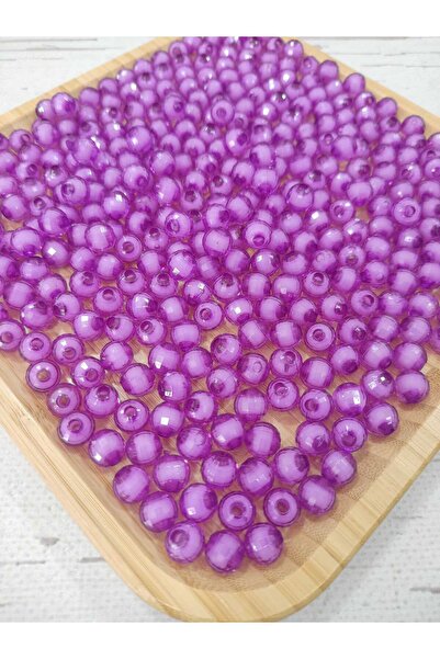 miraylahobi Acrylic Bag Placemat Beads 10 mm 25 Gr (60 Pieces) Purple