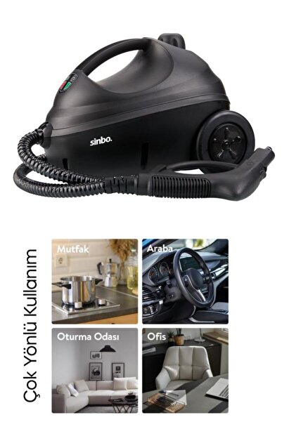 Sinbo SSC-6423 Çok Fonksiyonlu Buharlı Temizlik Makinası - Buharlı Temizleyici - SİYAH