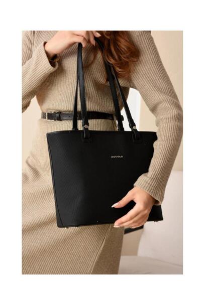 Just Polo Black Large Size Women's Handbag