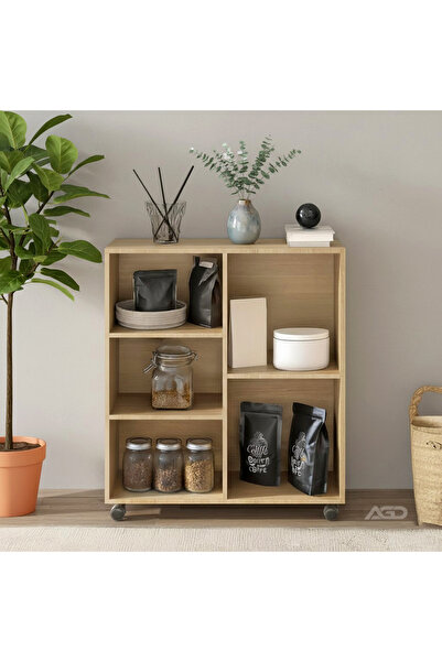 AGD Multifunctional Coffee Corner Cabinet with Open Storage Shelves, Perfect for Home Office or Kitchen,