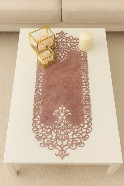 Ergüven Home Runner Tesatura Roz De piele intoarsa 40x100 Cm Dimensiune Masuta de cafea - Design Modern