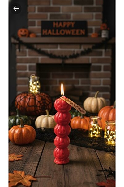 Hayal Design bal kabağı uzun mum soya wax % yüz doğal candle