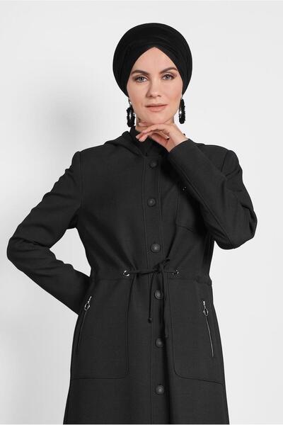 Alvina DÜĞMELİ KAPÜŞONLU PARDESÜ 10130