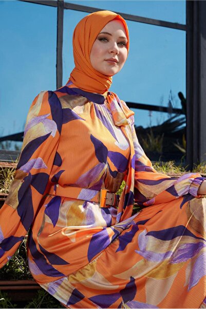 Alvina Satin Dress - Belted, Yoryo Model, 44510