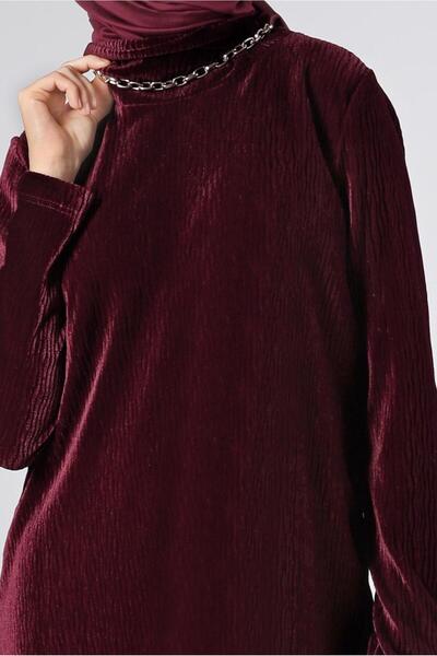 Alvina Wrinkled Look Velvet Tunic 43442