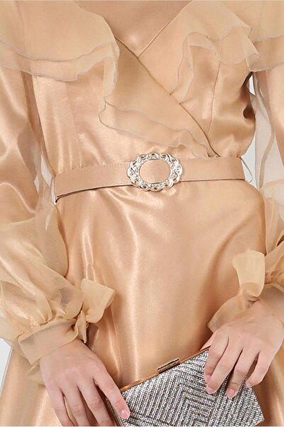 Alvina VOLAN DETAYLI KEMERLİ ABİYE ELBİSE 50397