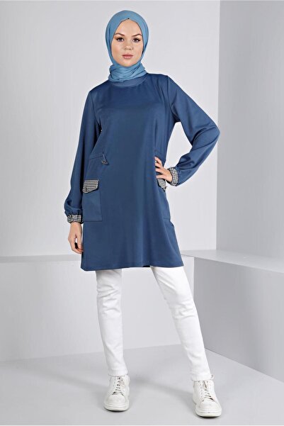 Alvina BÜZGÜ DETAYLI CEPLİ TUNİK 43414